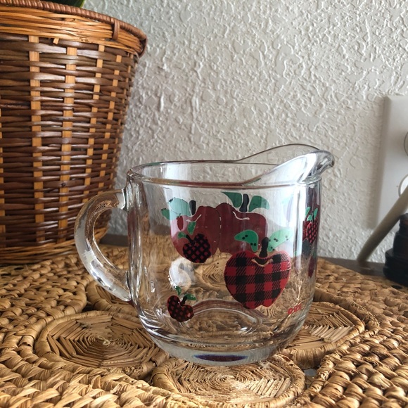 Anchor Hocking Plaid Apple Creamer & Juice Glass Set - Picture 15 of 15